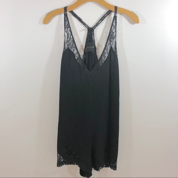 Reformation Pants - Reformation Black Lace Romper